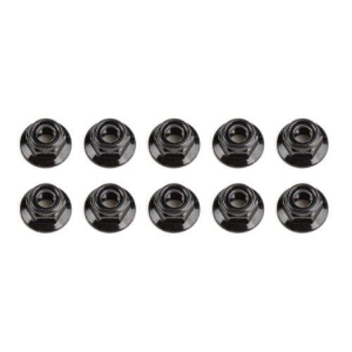 [AA25945] M5 Locknuts, flanged, black