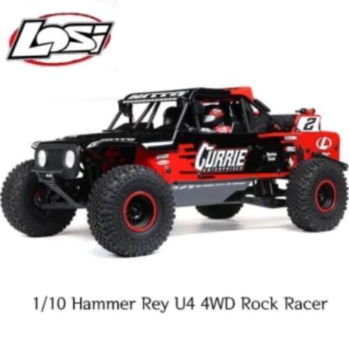 [매장입고][LOS03030T1] [해머레이] 1/10 Hammer Rey U4 4WD Rock Racer Brushless RTR with Smart and AVC, Red