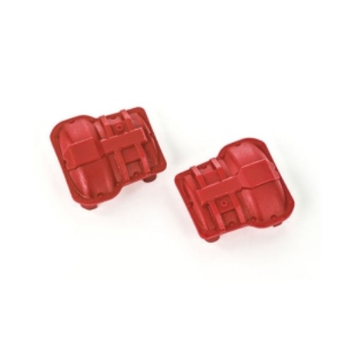 [AX9738-RED] Axle cover, front or rear (red) (2)
