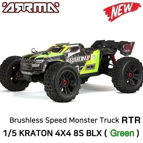 [ARA110002T1][DX3 조종기포함 버전] ARRMA 1/5 KRATON 4X4 8S BLX Brushless Speed Monster Truck RTR, Green