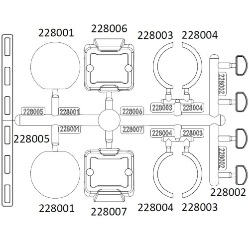 [#97401120] Lens Parts Set (Bag R) for EMO-X (설명서 품번 #228001, 228002, 228003, 228004, 228005, 228006, 228007)
