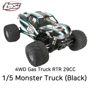 Losi Monster Truck XL 1/5 Scale RTR Gas Truck (Black) 29cc 엔진 초대형가솔린 몬스터