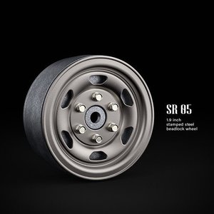 SR05 1.9inch beadlock wheels (Uncoated steel) (2)