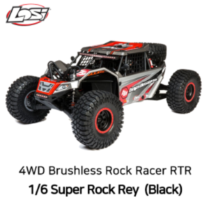 [LOS05016T2]초대형 슈퍼 락레이 1/6 Super Rock Rey 4WD Brushless Rock Racer RTR 블랙*조종기 포함
