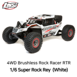 [LOS05016T1]초대형 슈퍼 락레이 1/6 Super Rock Rey 4WD Brushless Rock Racer RTR 화이트 *조종기 포함