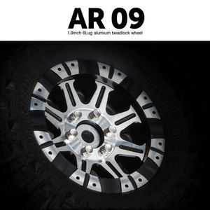 AR09 1.9인치 6LUG 알루미늄 비드락휠