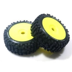 [L-T324SY] B-ULLDOZE 1/8 Buggy Tire Soft Compound / Yellow Rim / 본딩완료 (반대분)