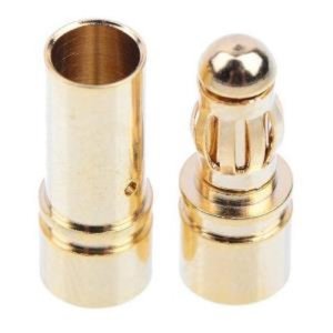 Gold Plated 3.5mm Bullet Banana Connector for Solid 1 Pair