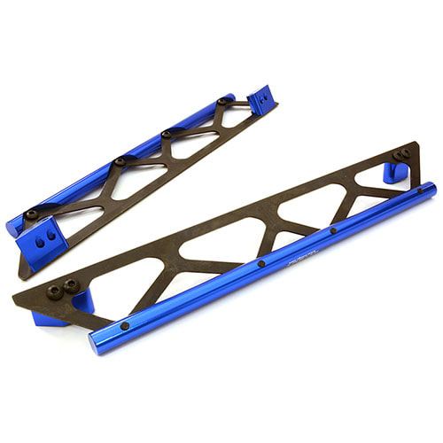 [#C26834BLUE] Machined Side Protection Nerf Bars for Traxxas X-Maxx 4X4