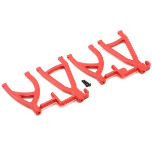 [#80609] Rear Upper &amp; Lower A-arms (Red) (for 1/16 E-Revo, Summit ) (트랙사스 #7132 옵션)