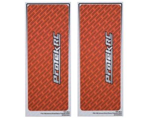 PTK-1102-ORG   ProTek RC Universal &quot;Thick&quot; Chassis Protective Sheet (Orange) (2) (12.5x33.5cm)