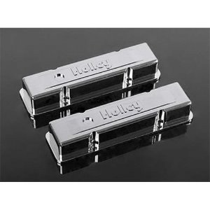 [#Z-S1500] 1/10 Holley® Chrome Valve Covers for Scale V8 Engine