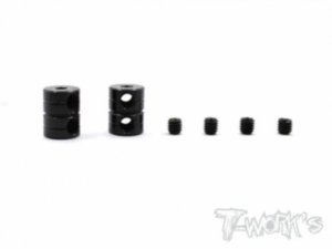 [TA-108BK]Aluminum Double lock 2mm Bore Collar Ver.2 (Black) 2pcs
