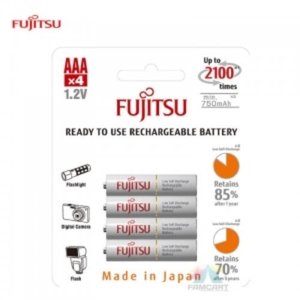 Fujitsu Rechargeable AAA Ready to use Battery 750mah (2100 Cycle) 4pcs Pack