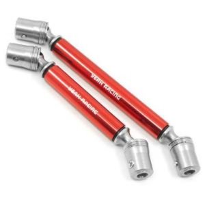 [#TRX4-015RD] Stainless Steel Front &amp; Rear Center Shaft Set Red (Ver.2) for TRX-4 TRX-6 (W/B 312mm &amp; 324mm)