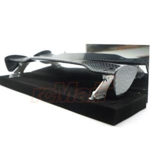 [#SDY-0062] Shiny Carbon Pattern Rear Spoiler 1 pc Black w/ Stands Type K For 1/10 Touring Drift (186mm｜142mm)