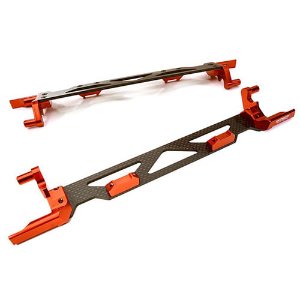Machined Alloy &amp; Composite Battery Hold-Down Plate for Traxxas X-Maxx 4X4 (Red)