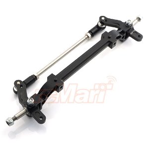 [#XS-15440BK] Aluminum Alloy Front End Steering Set Black for Tamiya 1/14 Tractor Truck