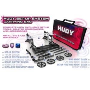 [108256]HUDY COMPLETE SET OF SET-UP TOOLS + CARRYING BAG - FOR 1/10 TOURING CARS