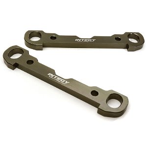 [C28818GREY]Billet Machined Front Hinge Pin Braces (2) for Losi 1/5 Desert Buggy XL-E (Grey)