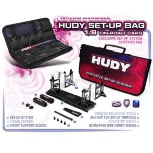 [108056]HUDY COMPLETE SET OF SET-UP TOOLS + CARRYING BAG - FOR 1/8 ON-ROAD CARS