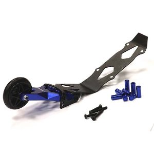 Evolution-6 Billet Machined Alloy Wheelie Bar for Traxxas 1/10 E-Revo &amp; Summit (Blue)