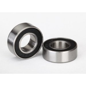 Ball bearings, black rubber sealed (4x10x4mm) (2)