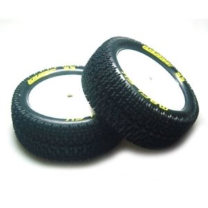 [L-T3174SWKF] E-MAGLEV 1/10 EP Buggy 4WD Front Tires Soft Compound / 2.2&quot; White Rim (본딩완료) / For KYOSHO HEX 12mm Hex Front