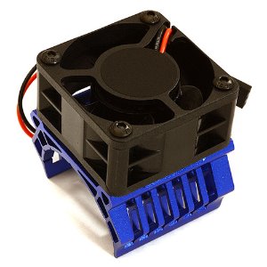 [][C28604BLUE]42mm Motor Heatsink+40x40mm Cooling Fan 17k rpm  E-Revo (Blue)
