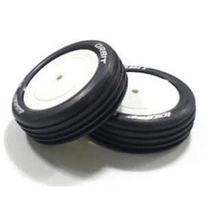 [L-T3182VWLF] E-ORBIT 1/10 EP Buggy 2WD Front Tires Super Soft Compound / 2.2 White Rim (For Team Losi 22 Front)/ Mounted