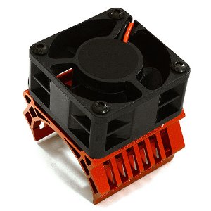 [#C28599RED] 36mm Motor Heatsink+40x40mm Cooling Fan 16k rpm for 1/10 TR-MT10E &amp; TRX-4 (Red)