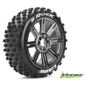 [L-T3270BC] B-ROCK 1/8 Buggy Tire SPORTS / Chrome Rim / Mounted (반대분, 본딩완료)