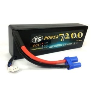 [2셀 리포배터리] YS Power 7200mAh 7.4V 60C HD CASE LIPO /EC5