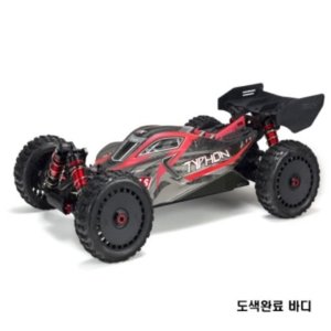 [ARA406120]Body Painted w/Decals Typhon 6S Black/Red
