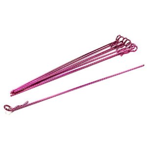 Anodized Color Bent-Up Body Clips (8) for 1/10 RC Cars &amp; Trucks (LxW=118x13mm) (Purple)