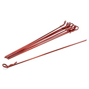 Anodized Color Bent-Up Body Clips (8) for 1/10 RC Cars &amp; Trucks (LxW=118x13mm) (Red)