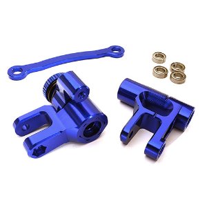 [C28856BLUE]Billet Machined Steering Bell Crank for Losi 1/5 Desert Buggy XL-E (Blue)