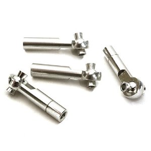 [#C28067SILVER] 3mm Metal Ball End 35mm Long M4 Normal(2)Reverse(2)Thread for 1/10 Revo &amp; Summit (Silver)