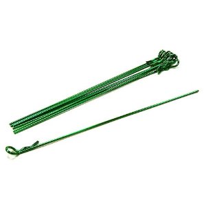 Anodized Color Bent-Up Body Clips (8) for 1/10 RC Cars &amp; Trucks (LxW=118x13mm) (Green)