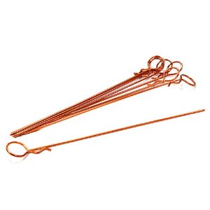 Anodized Color Bent-Up Body Clips (8) for 1/10 RC Cars &amp; Trucks (LxW=122x13mm) (Orange)