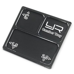 In 1 Aluminum Camber Gauge Tray 1.0 1.5 2 Angles Black For 1/10