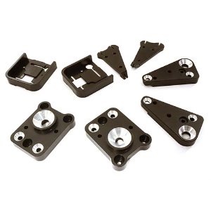 Machined Front &amp; Rear Alloy LED Mounts w/Molded Brackets for TRX-4