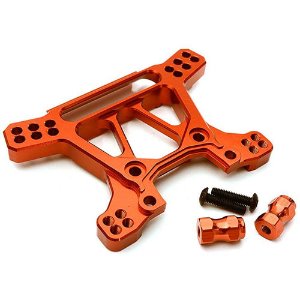 Billet Machined Alloy Front Shock Tower for Traxxas 1/10 Rustler 4X4 (Red)