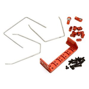 Anti Roll Stabilizer Sway Bar Kit for Traxxas TRX-4 Off-Road Truck (Red)