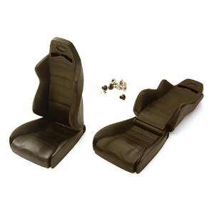 [#C27675] [2개입] Realistic Reclinable Racing Sport Seats for 1/10 Scale RC Vehicles (Black)