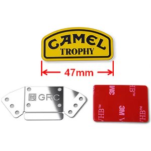 [#GRC/GAX0107A] 1/10 Metal Sticker Camel Trophy Badge LOGO with Mount for D90 D110
