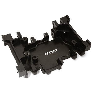 Billet Machined Alloy Gearbox Mount Lower Skidplate for Traxxas TRX-4 Crawler (Black)