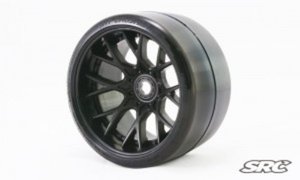 [SRC1003B] VHT Crusher Onroad Belted tire Black wheels 1/2 offset W/ WHD (반대분) 몬스터 슬릭 접착 완료 17미리 헥스용 (안티 도넛 타이어)