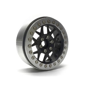 [R30142]2.2 CN01 Aluminum beadlock wheels narrow type (Black &amp; Silver ring) (4)