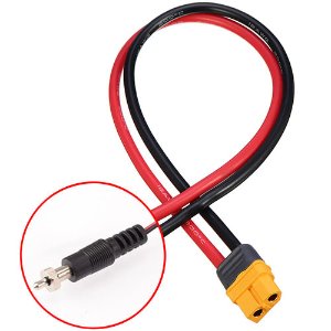 [#BM0212] Charging Lead - XT60 Female to Glow Plug Ignitor/22AWG Silicone Wire 20cm